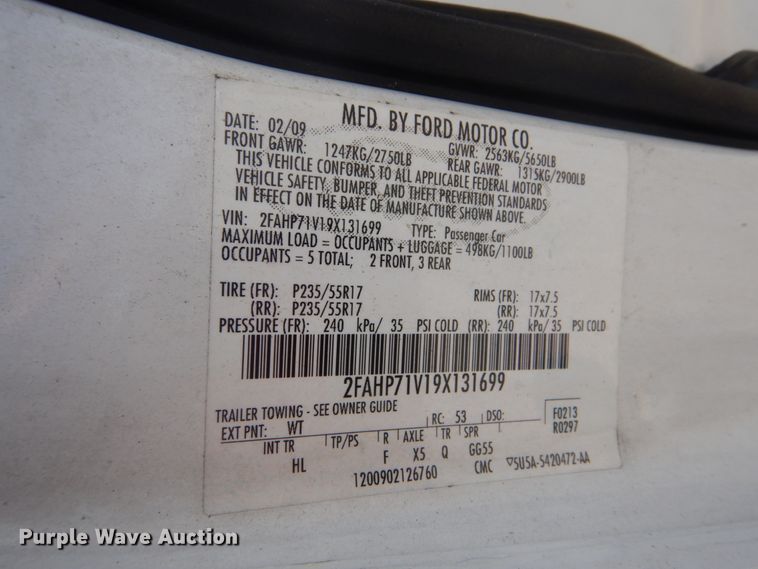 image for item IT9202 2009 Ford Crown Victoria Police Interceptor