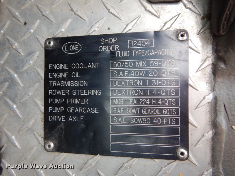 image for item IT9209 1993 Federal Motors Emergency One  pumper fire truck