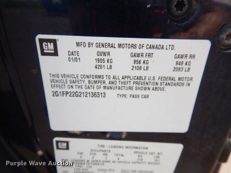 image for item DG0675 2001 Chevrolet Camaro Z28