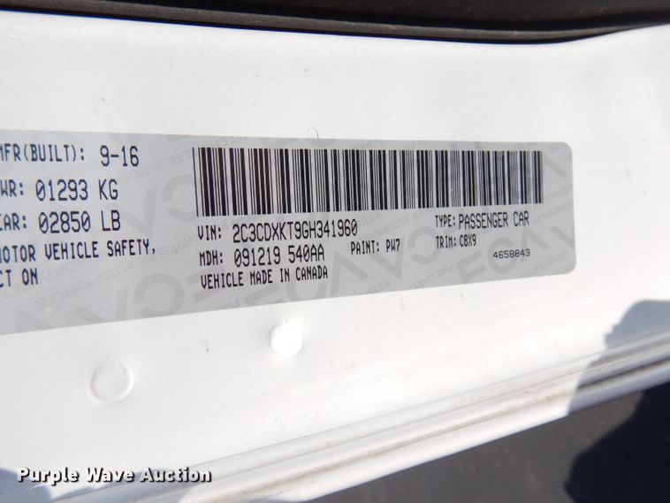 image for item DG0677 2016 Dodge Charger Police