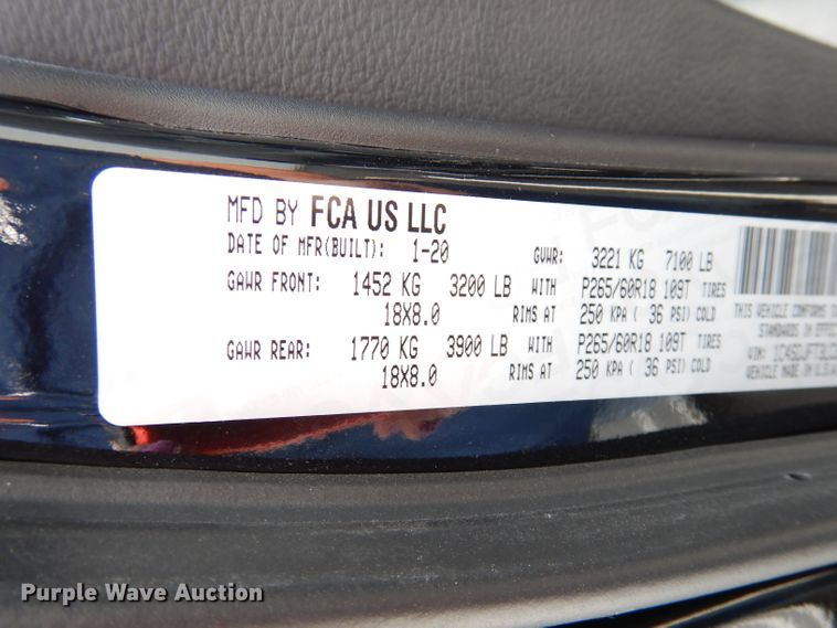 image for item DG0686 2020 Dodge Durango  SUV