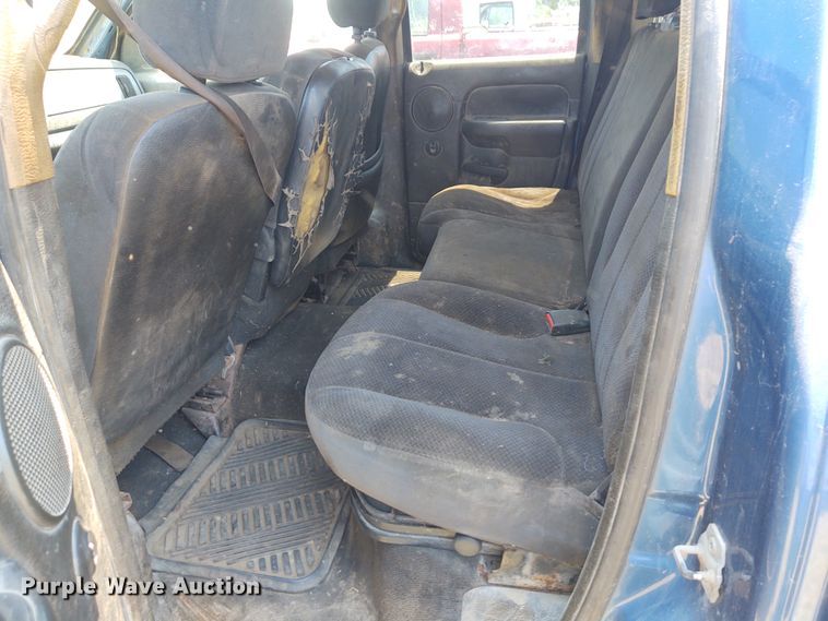 image for item BY9342 2005 Dodge Ram 3500  Quad Cab flatbed pickup truck