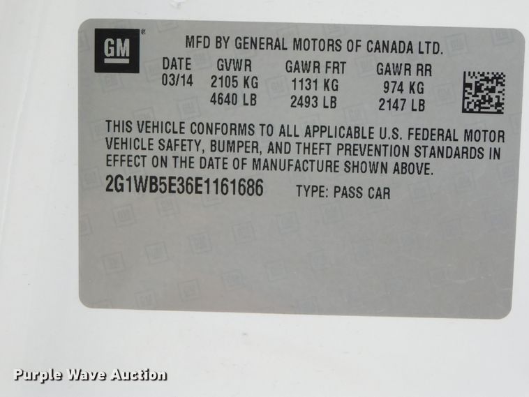 image for item DK8586 2014 Chevrolet Impala