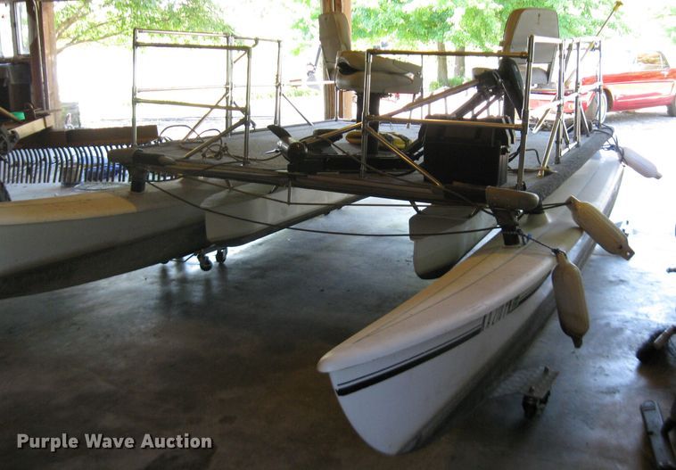 image for item EH9491 Shop built pontoon boat