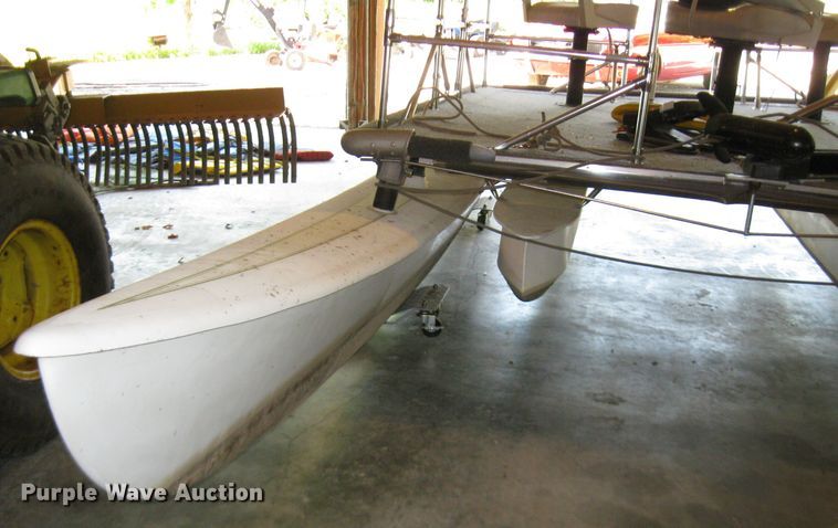 image for item EH9491 Shop built pontoon boat