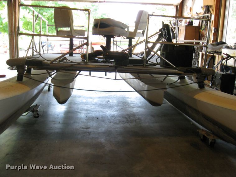 image for item EH9491 Shop built pontoon boat