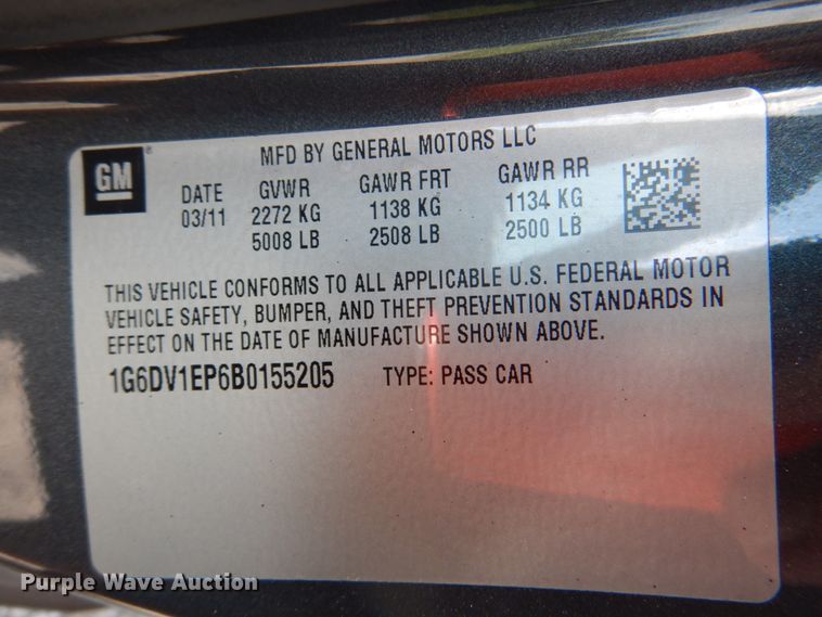 image for item HT9326 2011 Cadillac CTS