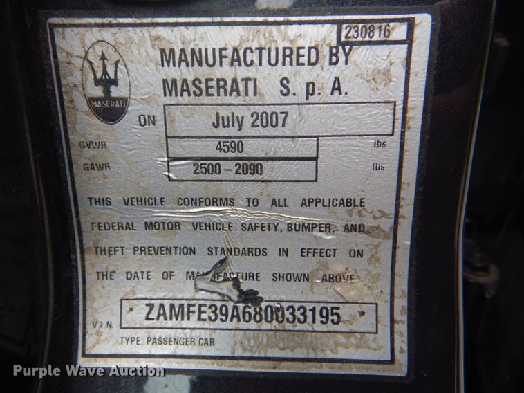 image for item HT9327 2008 Maserati Quattroporte