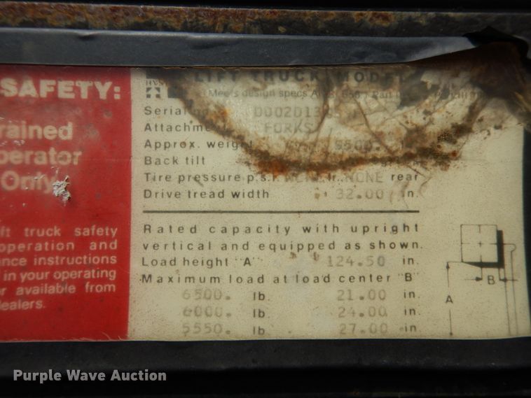 image for item II9536 Hyster  forklift