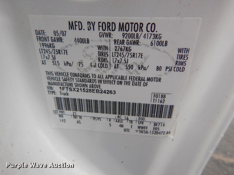 image for item IT9242 2008 Ford F250 Super Duty XL  SuperCab pickup truck