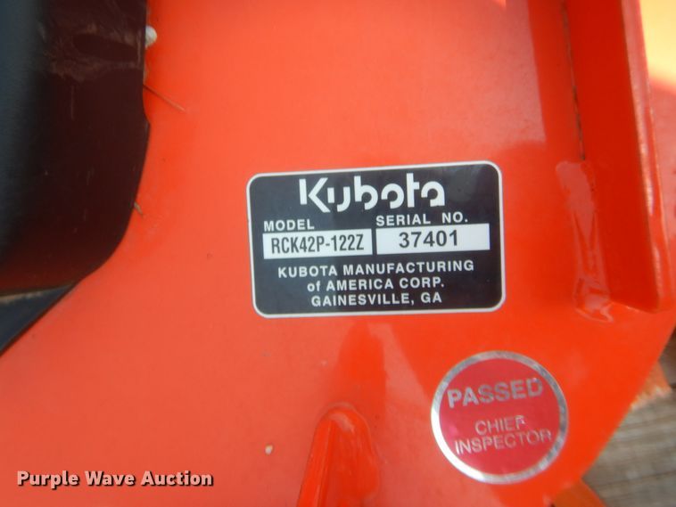 image for item IT9575 Kubota RCK42P-122Z  42"W mower deck