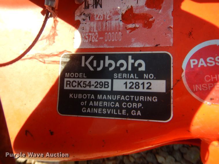 image for item IT9613 Kubota RCK54-29B  54"W mower deck
