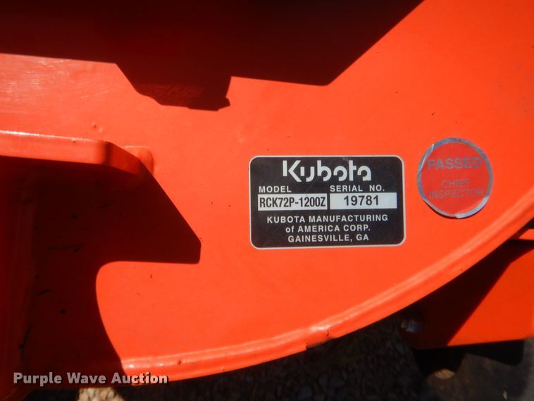 image for item IT9614 Kubota RCK72P-1200Z  72"W mower deck