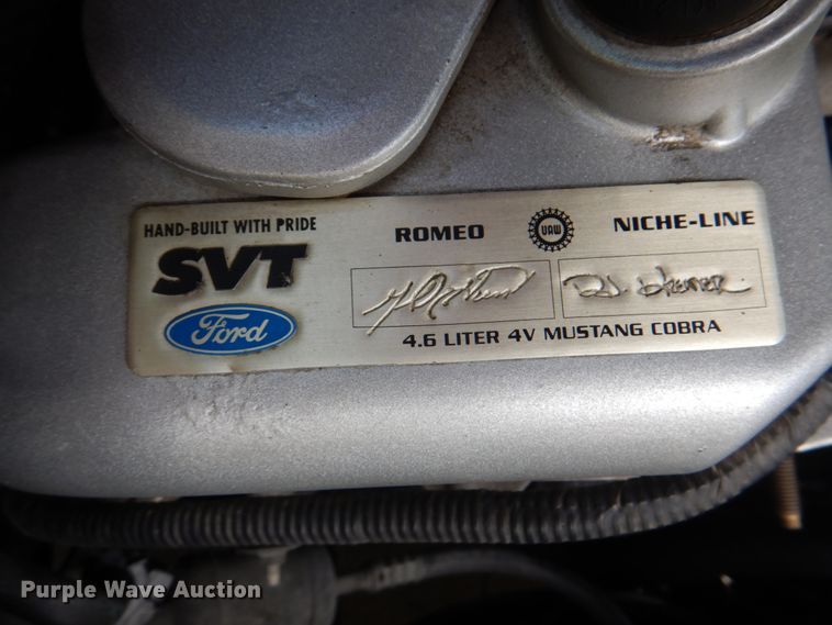 image for item JY9804 2001 Ford Mustang Cobra  convertible