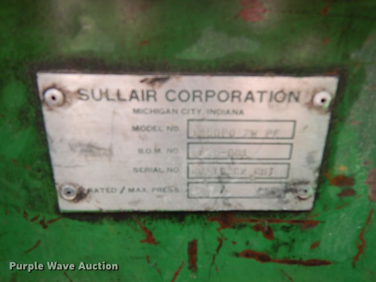 image for item AF9888 Sullair 185PDQ  air compressor