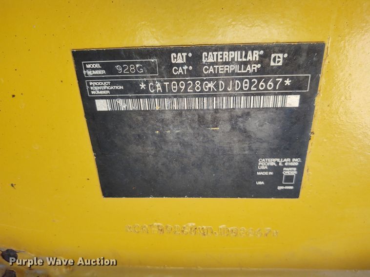 image for item BY9330 2007 Caterpillar 928GZ  wheel loader