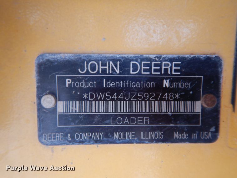 image for item DC2023 2004 John Deere 544J  wheel loader
