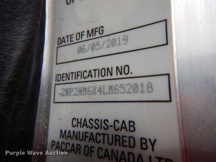 image for item DF6480 2020 Peterbilt 337  rollback truck