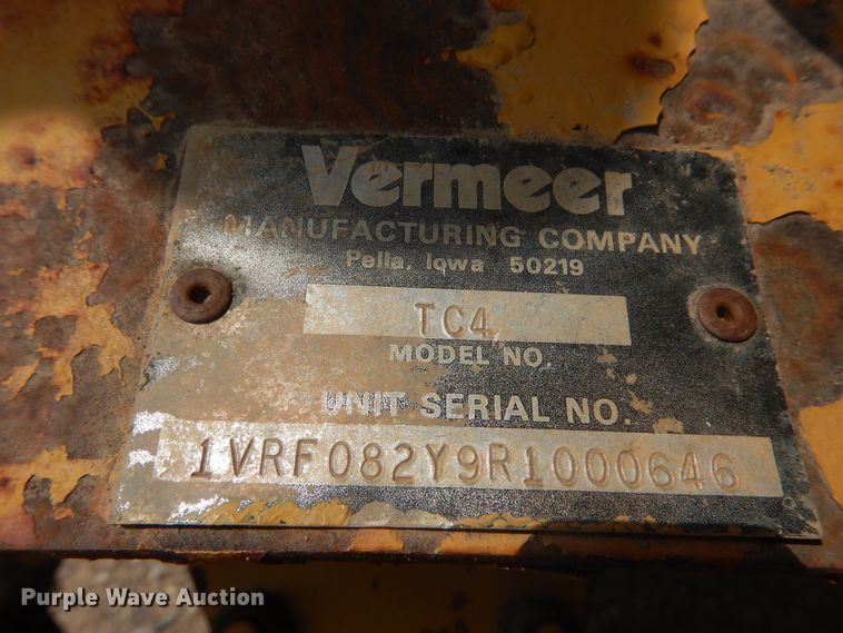 image for item DH5602 1994 Vermeer TC4  trench compactor