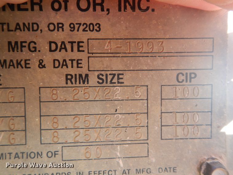 image for item DH5607 1993 Beall  bottom dump trailer