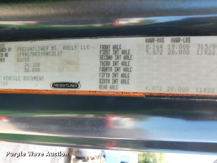 image for item DK8569 2009 Freightliner Business Class M2  hook lift truck