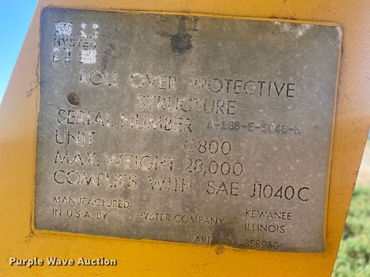 image for item DL0409 Hyster C852A  single drum vibratory roller