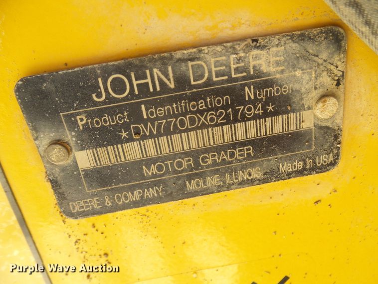 image for item DL0995 2008 John Deere 770D  motor grader