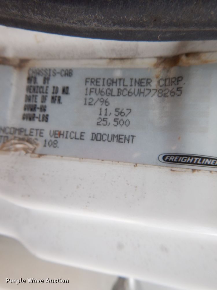 image for item DL3350 1997 Freightliner FL60  sewer inspection truck