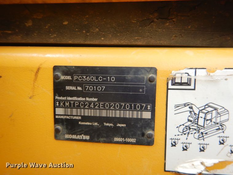 image for item DL4991 2014 Komatsu PC360LC-10  excavator