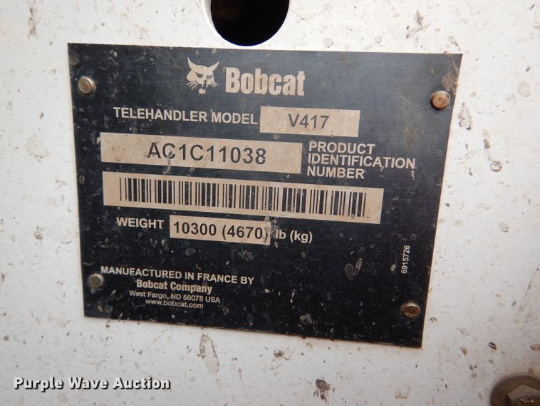 image for item DL8117 2009 Bobcat V417  telehandler