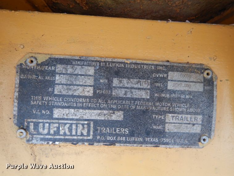 image for item DM2986 1983 Lufkin  end dump trailer