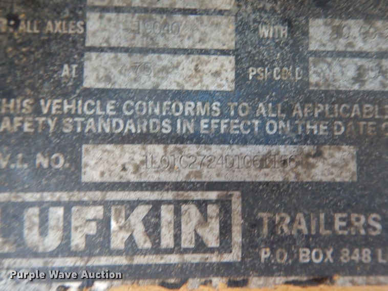 image for item DM2986 1983 Lufkin  end dump trailer