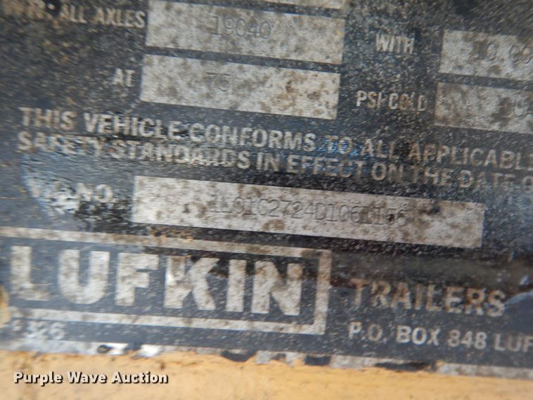 image for item DM2986 1983 Lufkin  end dump trailer