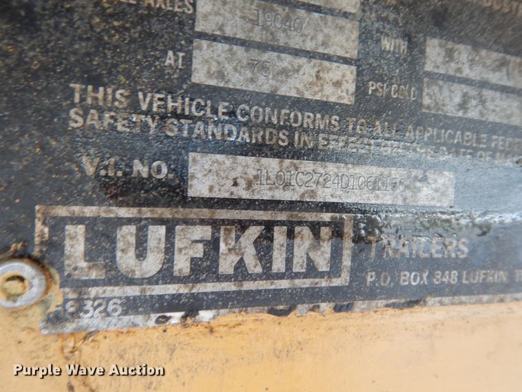 image for item DM2986 1983 Lufkin  end dump trailer