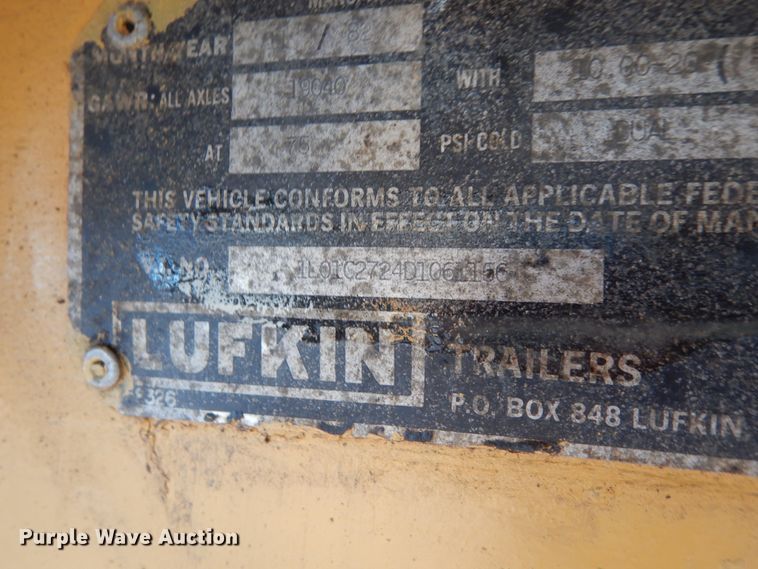 image for item DM2986 1983 Lufkin  end dump trailer