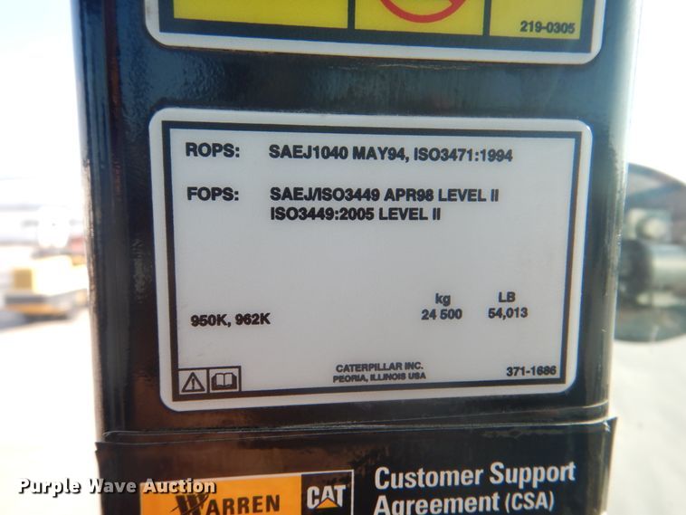 image for item DM3841 2012 Caterpillar 950K  wheel loader