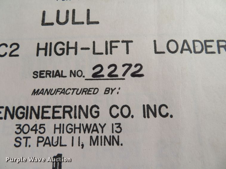 image for item DN5935 1969 Lull 7C2-31  telehandler