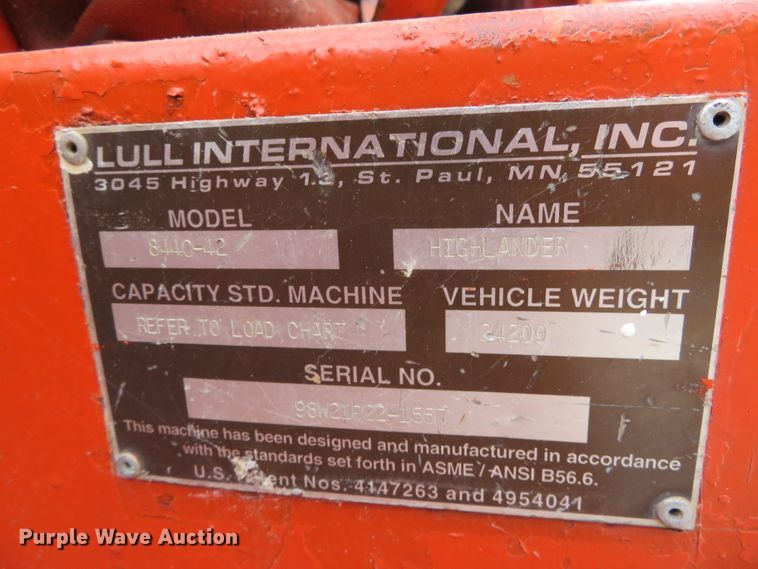 image for item DN5936 1998 Lull 844C-42  telehandler