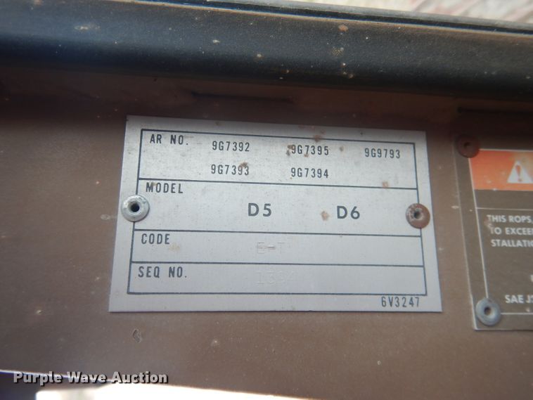 image for item FI9135 1984 Caterpillar D6D  dozer