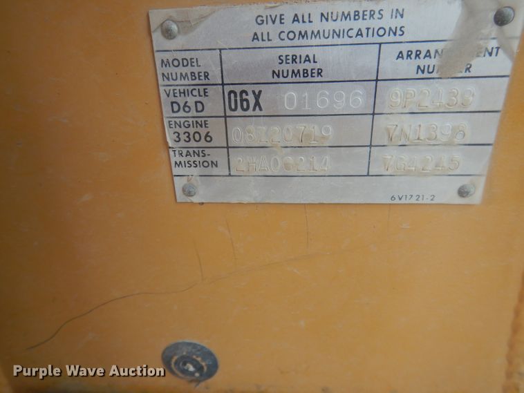 image for item FI9135 1984 Caterpillar D6D  dozer