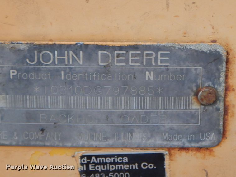 image for item HP9591 1994 John Deere 310D  backhoe