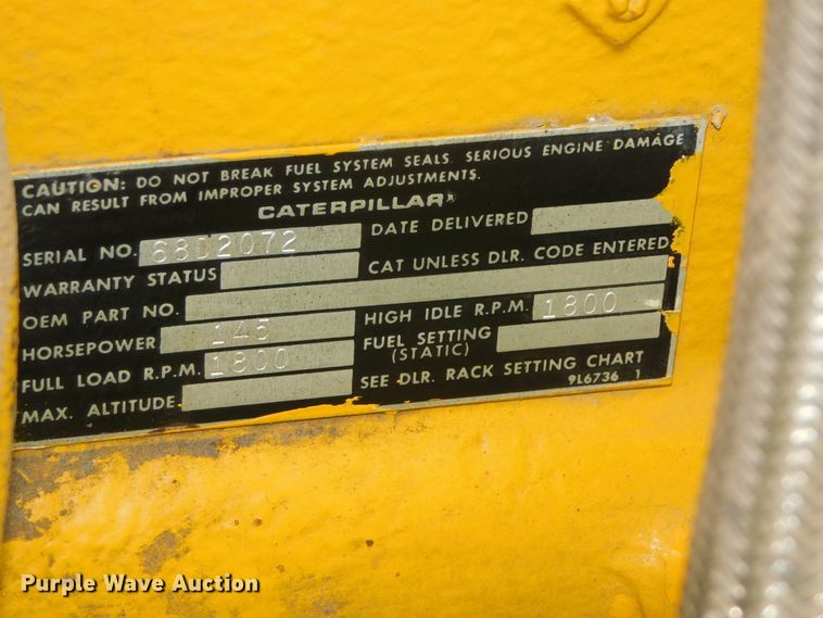 image for item HX9386 1977 Caterpillar  generator