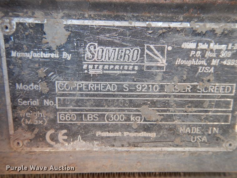 image for item ID9989 2003 Copperhead S-9210  screed