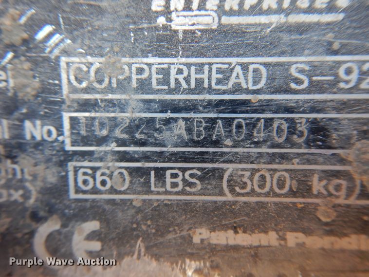 image for item ID9989 2003 Copperhead S-9210  screed