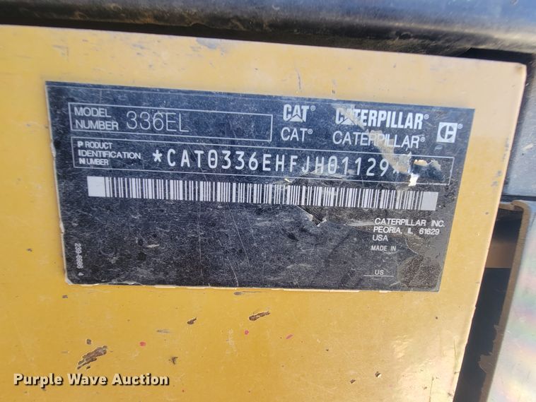 image for item IF9858 2014 Caterpillar 336EL  excavator