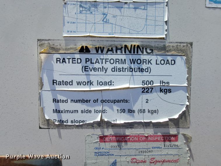 image for item IF9862 2001 Terex TB110  boom lift