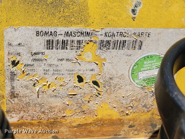 image for item IF9863 Bomag BMP8500  trench compactor