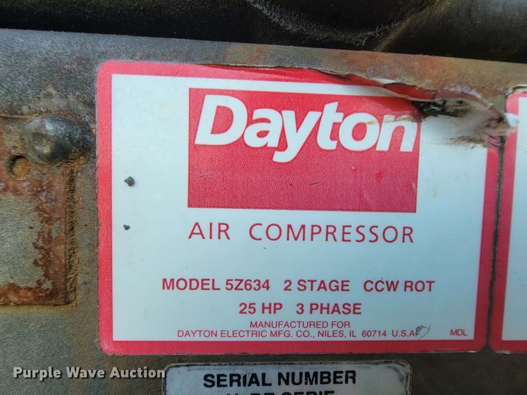 image for item IF9876 Dayton 5Z634  air compressor
