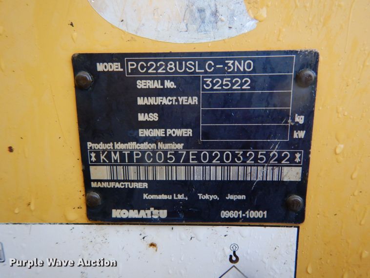 image for item II9563 2006 Komatsu PC228USLC-3N0  excavator