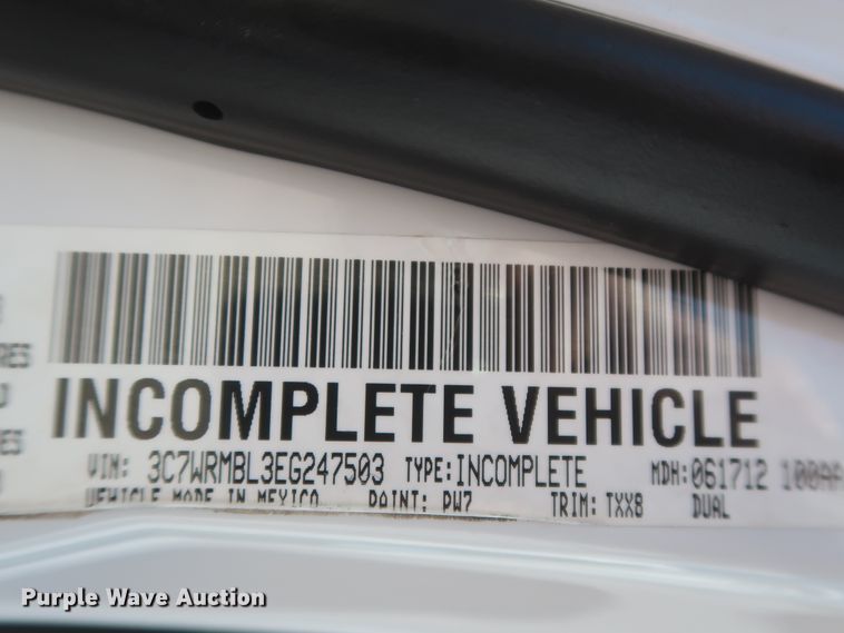 image for item IO9199 2014 Dodge Ram 5500HD  utility / service truck